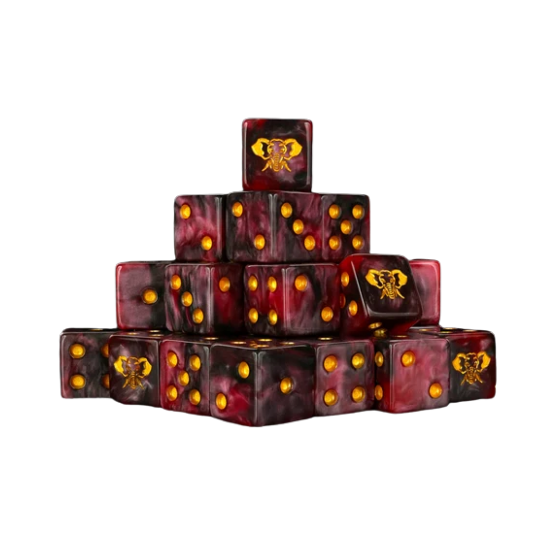 Four Tusked Elephant Dice 16mm Square (25 Stück)