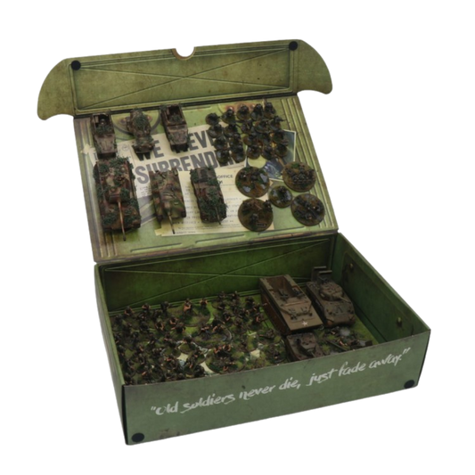 Bolt Action Army Box with two plates for magnetically-based miniatures