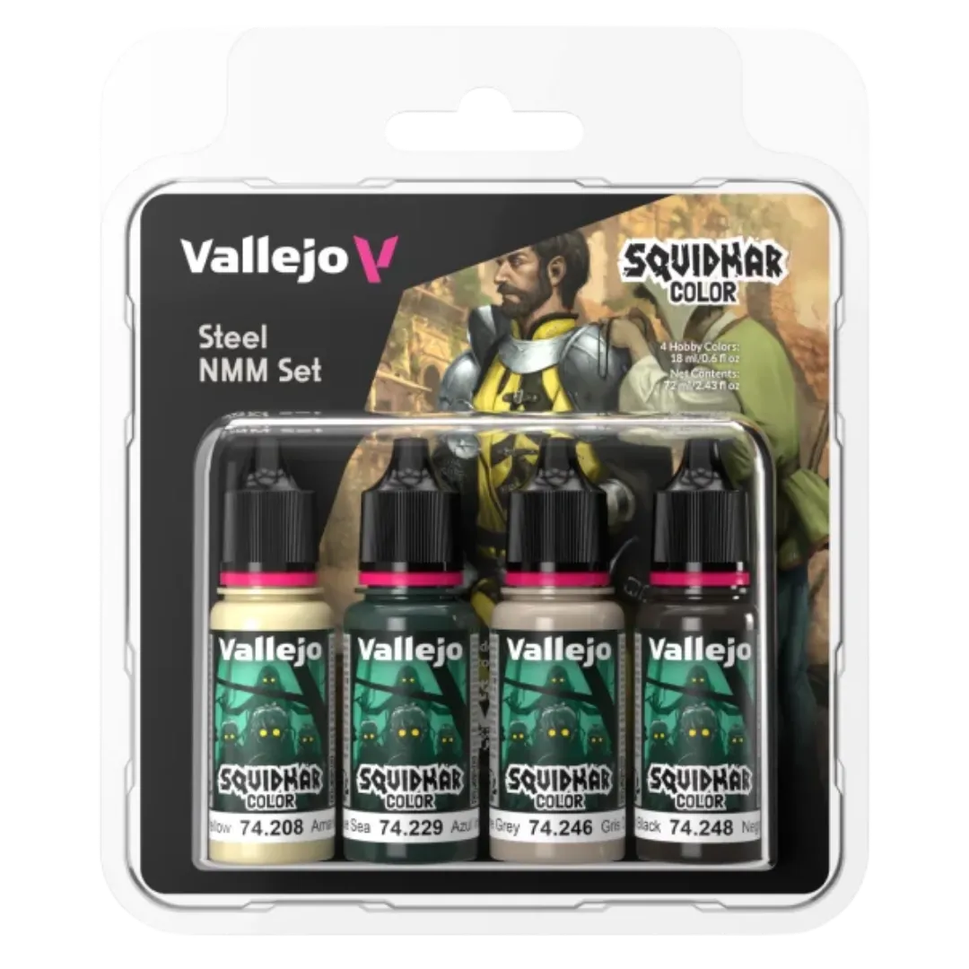 Squidmar Color - Steel NMM set (4)-Vallejo-Radaddel