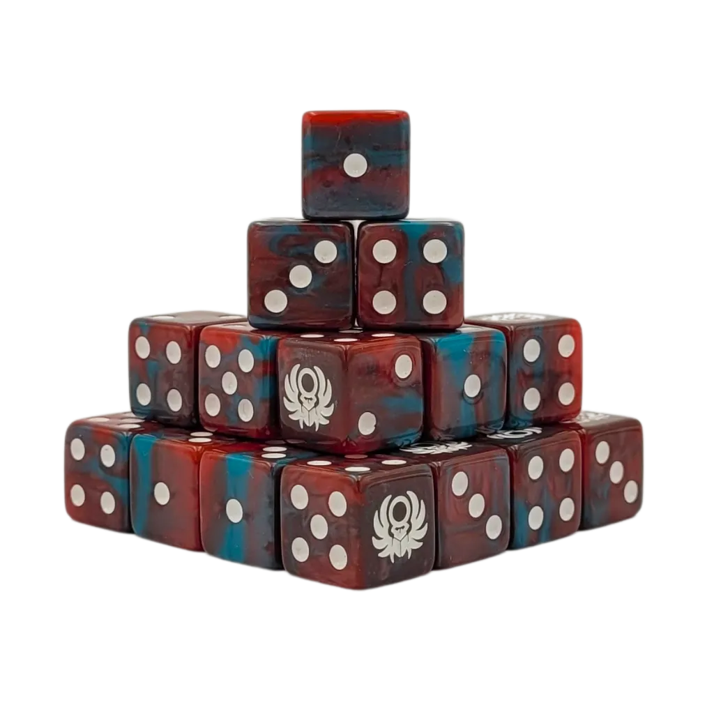 Sun Scarab Red Square 16mm (25 Stück)-Baron of Dice-Radaddel