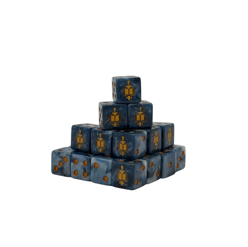 Warrior Knights Golden Tome Square 16mm (25 Stück)-Baron of Dice-Radaddel