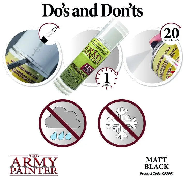 Base Primer Matt Black-The Army Painter-Radaddel
