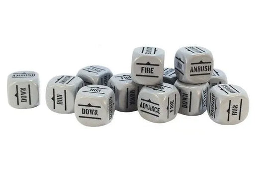 Bolt Action Orders Dice - Grey (12)-Warlord Games-Radaddel