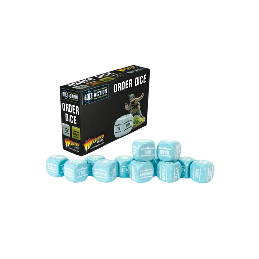 Bolt Action Orders Dice - Blue (12)-Warlord Games-Radaddel