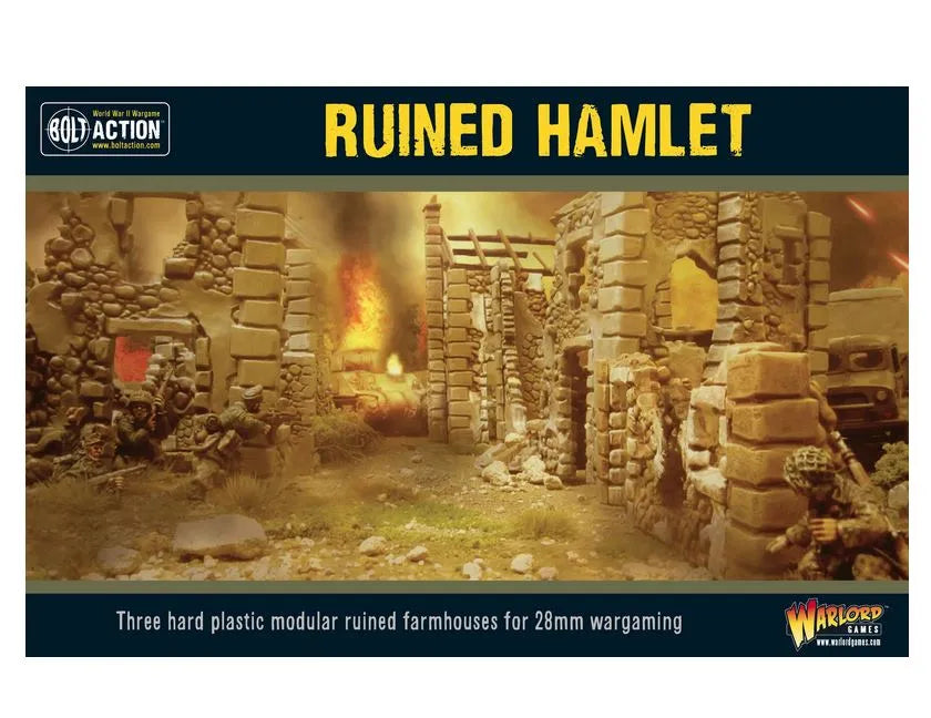 Ruined Hamlet (3x buildings)-Warlord Games-Radaddel