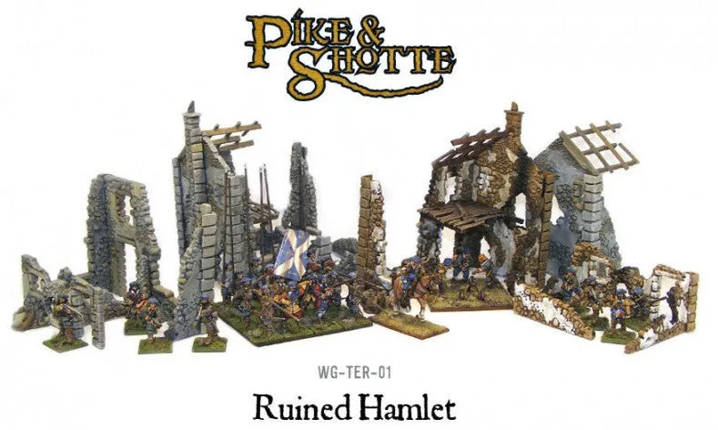 Ruined Hamlet (3x buildings)-Warlord Games-Radaddel