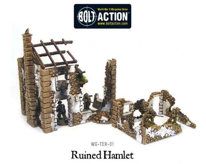 Ruined Hamlet (3x buildings)-Warlord Games-Radaddel