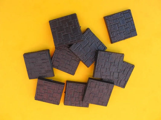 25mm x 25mm Bases texturiert (10)-Tabletop Depot-Radaddel