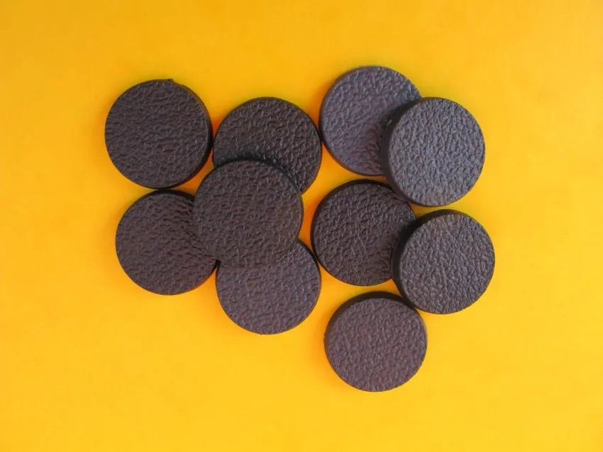 25mm rund Bases texturiert (10)-Tabletop Depot-Radaddel