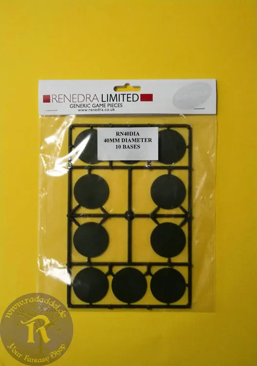 40mm runde Bases flach (10 Stück)-Renedra-Radaddel