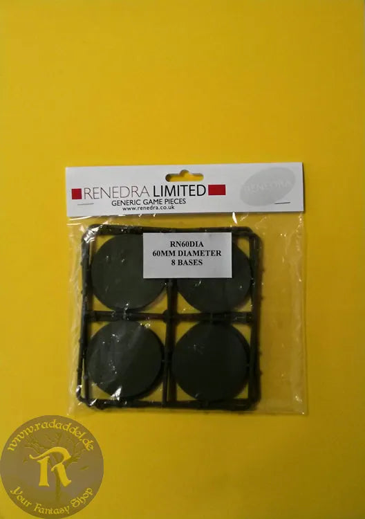 60mm runde Bases flach (8 Stück)-Renedra-Radaddel