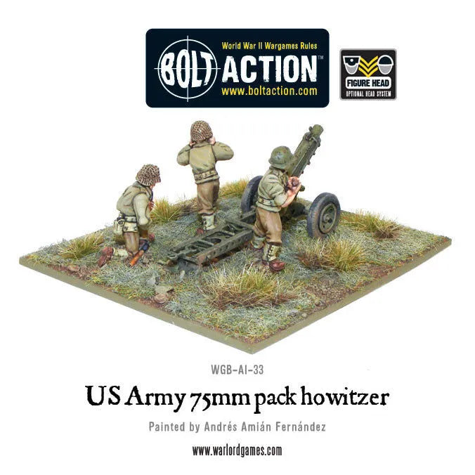 US Army 75mm pack howitzer-Warlord Games-Radaddel