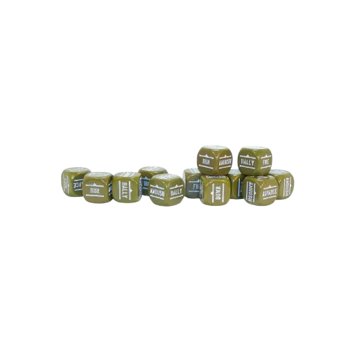 Bolt Action Orders Dice - Olive Drab (12)-Warlord Games-Radaddel