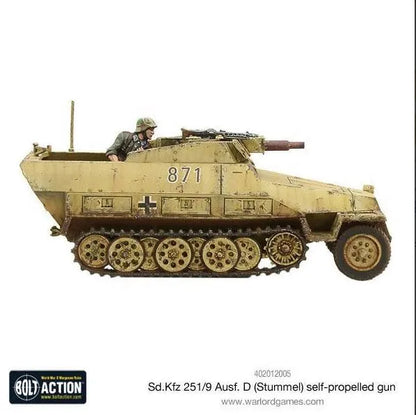 Sd.Kfz 251/9 Ausf D (Stummel) half-track-Warlord Games-Radaddel