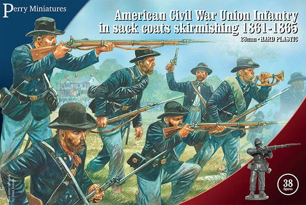 American Civil War Union Infantry in sack coats Skirmishing 1861-65-Perry Miniatures-Radaddel