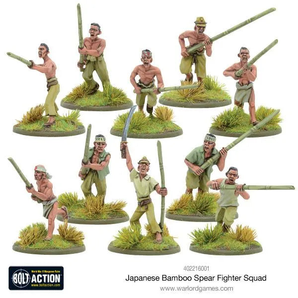 Japanese Bamboo Spear Fighter squad-Warlord Games-Radaddel