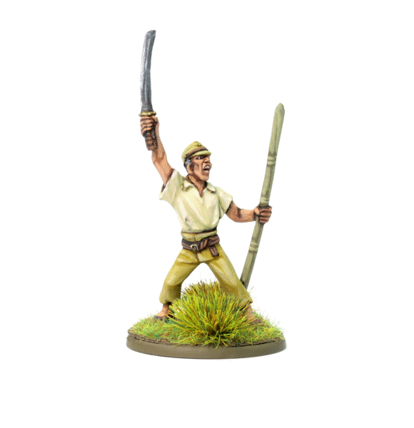 Japanese Bamboo Spear Fighter squad-Warlord Games-Radaddel