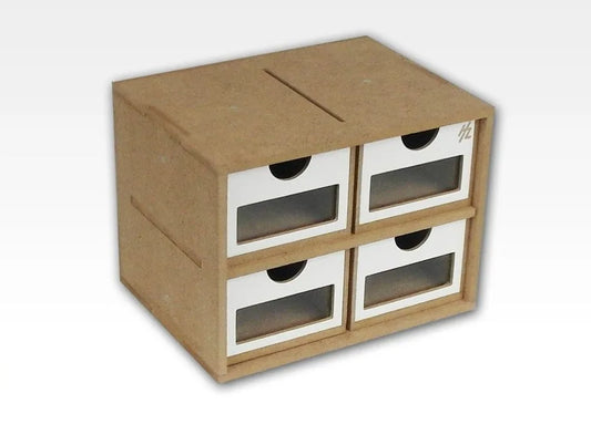Schubladenmodul schmall x 4 - OMs01a-HobbyZone-Radaddel