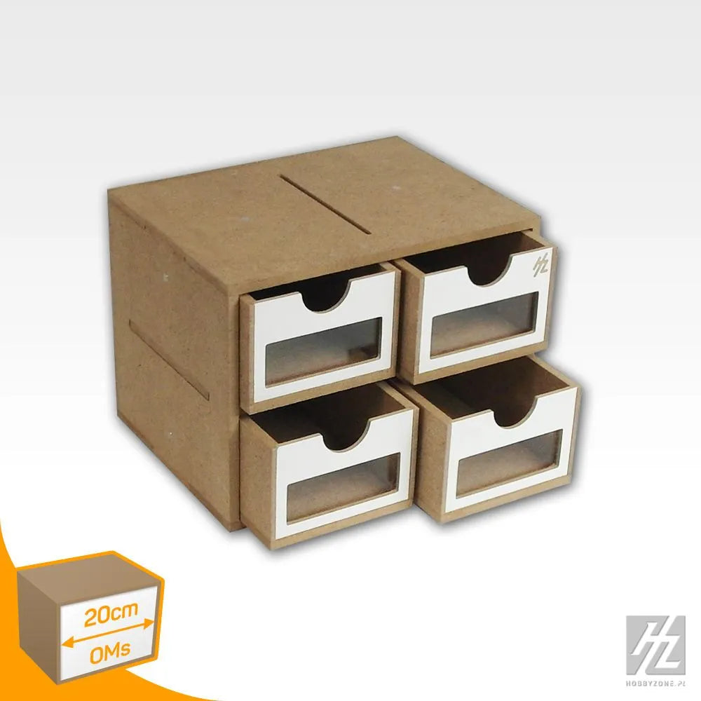 Schubladenmodul schmall x 4 - OMs01a-HobbyZone-Radaddel