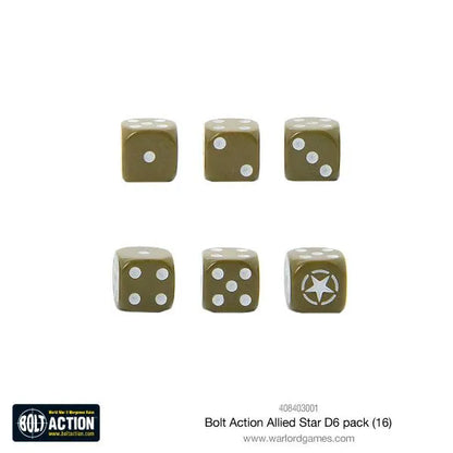 Bolt Action Allied Star D6 pack-Warlord Games-Radaddel