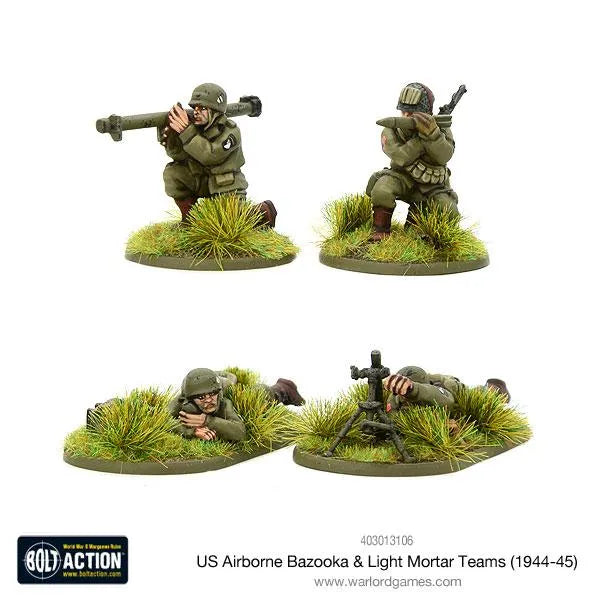 US Airborne Bazooka & Light Mortar teams (1944-45)-Warlord Games-Radaddel