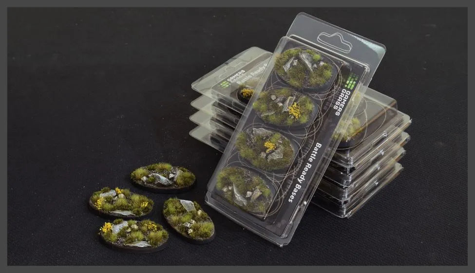Ovale Highland Bases 60mm (x4)-Gamers Grass-Radaddel
