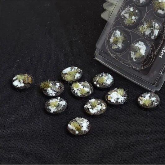 Round Winter Bases 25mm (x10)-Gamers Grass-Radaddel