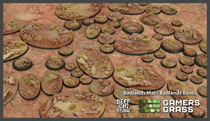 Round Badland Bases 32mm (x8)-Gamers Grass-Radaddel