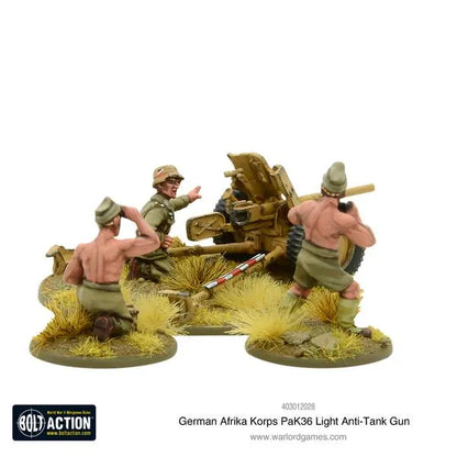 Afrika Korps Pak 36 Light Anti-tank Gun-Warlord Games-Radaddel