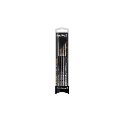 Micro-Maestro Pinselset Serie 100 mit 4 Rotmarderhaar- Pinseln-Da Vinci-Radaddel