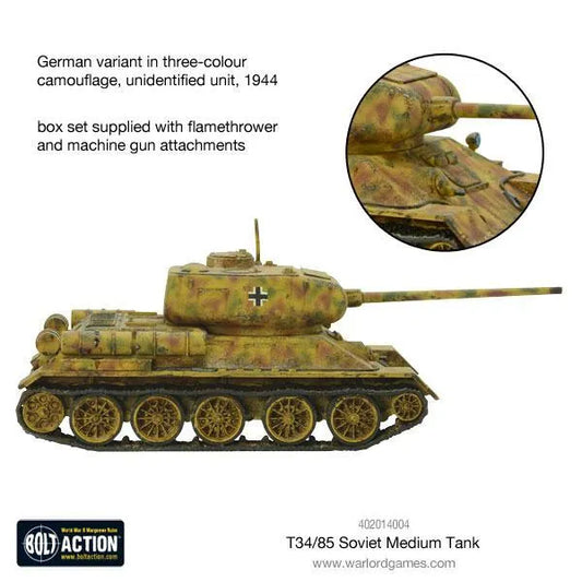T-34/85 Medium Tank (plastic)-Warlord Games-Radaddel
