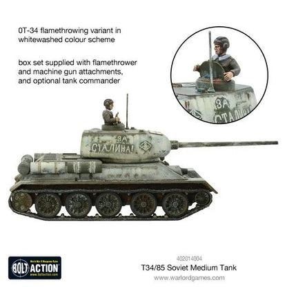 T-34/85 Medium Tank (plastic)-Warlord Games-Radaddel