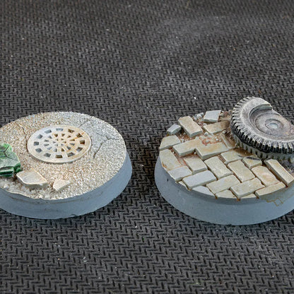 Round Urban Warfare Bases 32mm (x8)-Gamers Grass-Radaddel