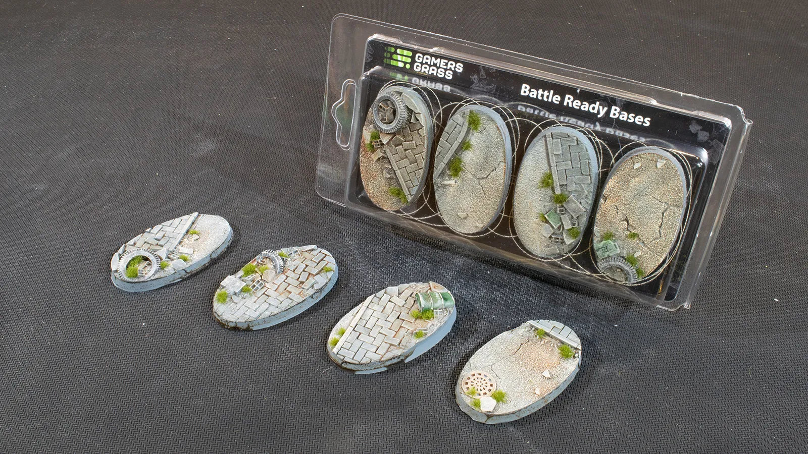 Ovale Urban Warfare Bases 60mm (x4)-Gamers Grass-Radaddel