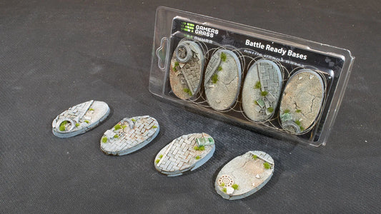 Ovale Urban Warfare Bases 60mm (x4)-Gamers Grass-Radaddel