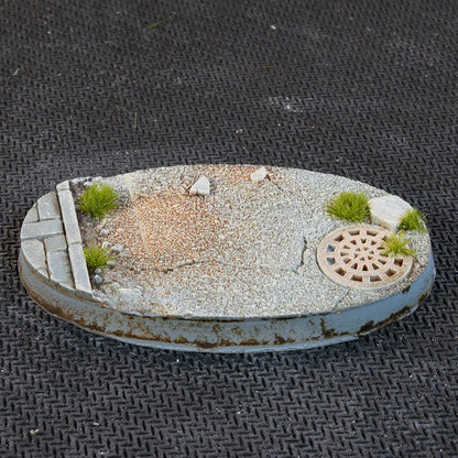 Ovale Urban Warfare Bases 60mm (x4)-Gamers Grass-Radaddel