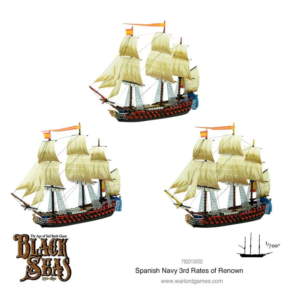 Spanish Navy 3rd Rates of Renown-Warlord Games-Radaddel