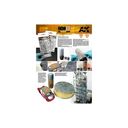 Flexible Airbrush Stencil 1-20 1-24 1-35-AK-Interactive-Radaddel