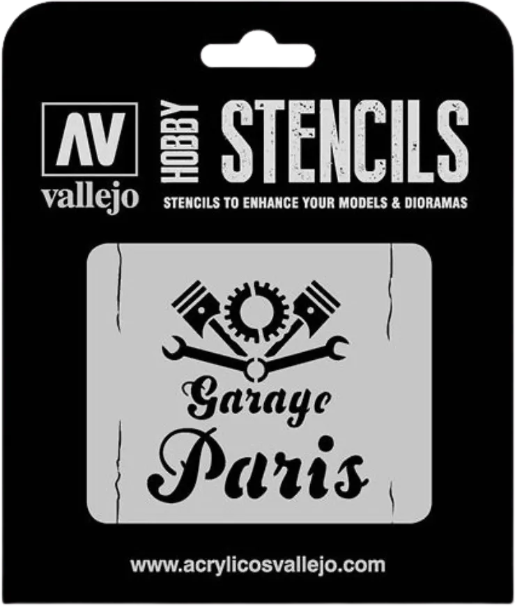 Vintage Garage Sign Stencil-Vallejo-Radaddel