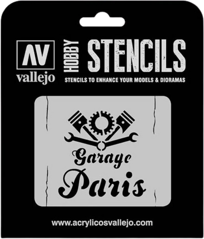 Vintage Garage Sign Stencil-Vallejo-Radaddel