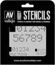 Digital Numbers Stencil-Vallejo-Radaddel