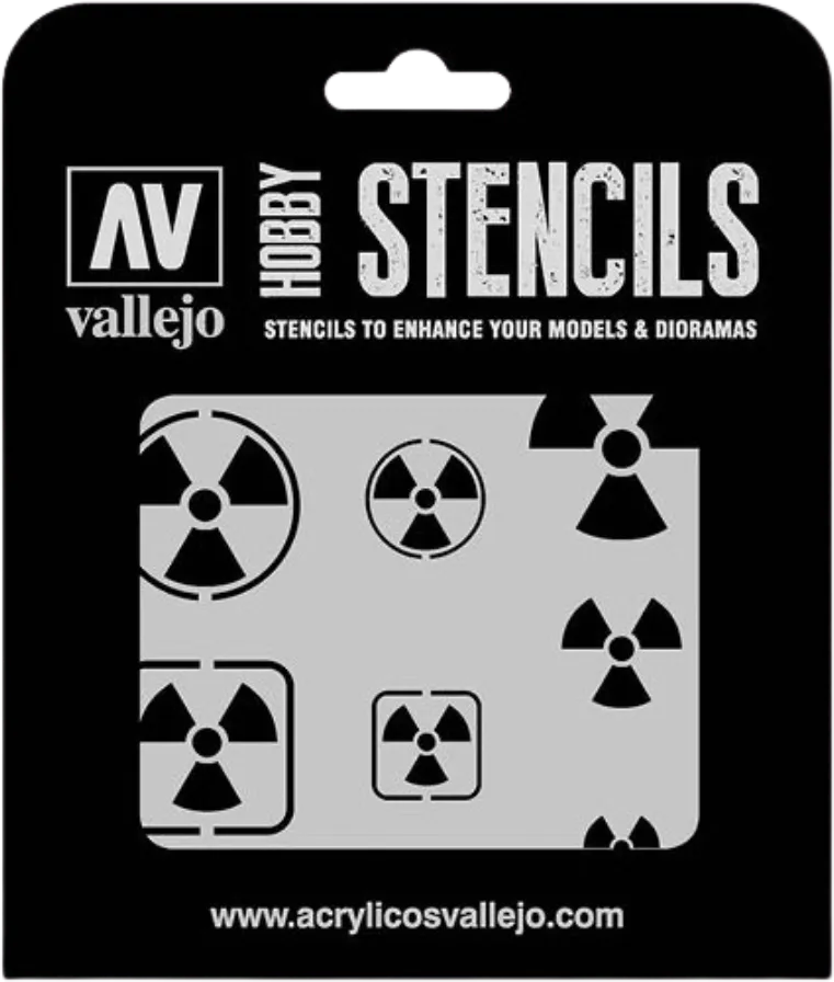 Radioactivity Signs Stencil-Vallejo-Radaddel