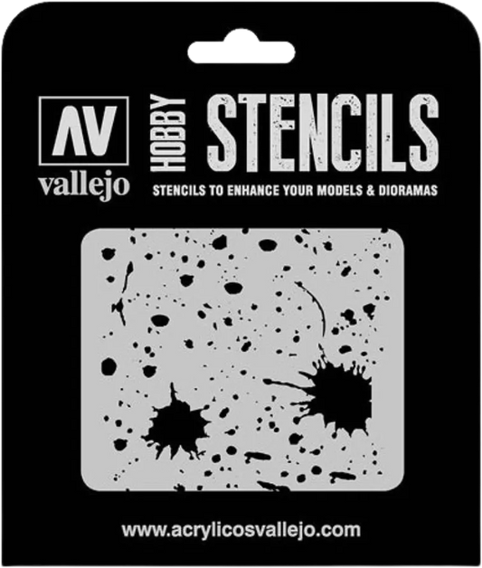 Splash & Stains Stencil-Vallejo-Radaddel