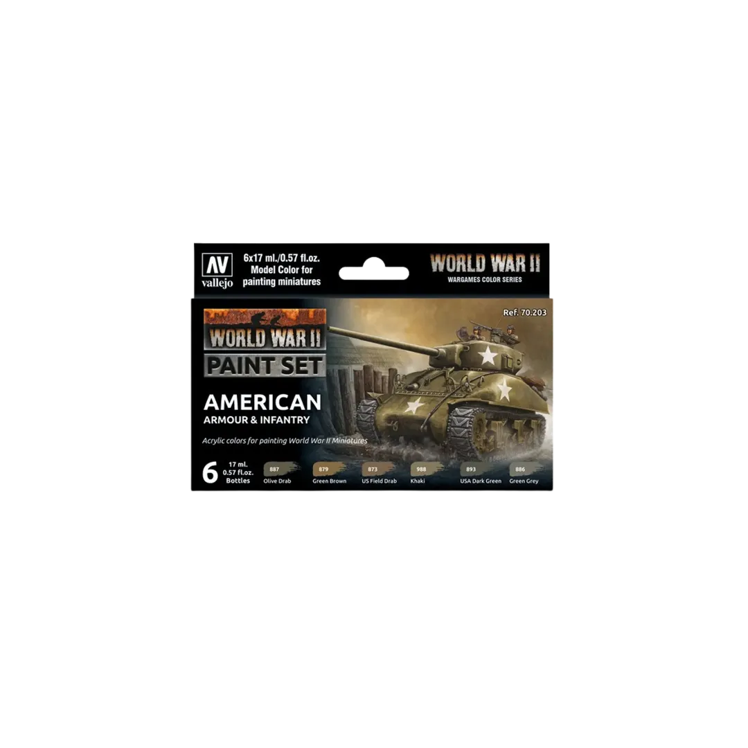 Model Color: WWII American Armour & Infantry-Vallejo-Radaddel