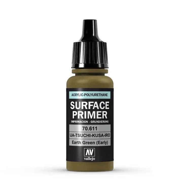 Vallejo Surface Primer IJA-Tsuchi-Kusa-IRO Earth Green (early) 17 ml 70611-Vallejo-Radaddel