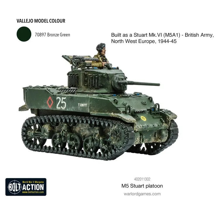 M5 Stuart Platoon-Warlord Games-Radaddel