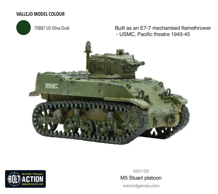 M5 Stuart Platoon-Warlord Games-Radaddel