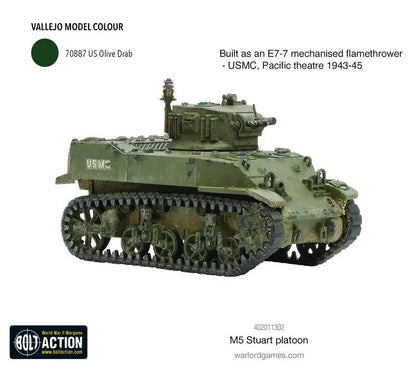 M5 Stuart Platoon-Warlord Games-Radaddel