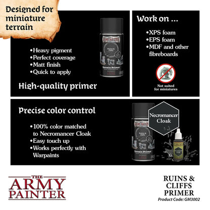 Gamemaster: Ruins & Cliffs Terrain Primer-The Army Painter-Radaddel