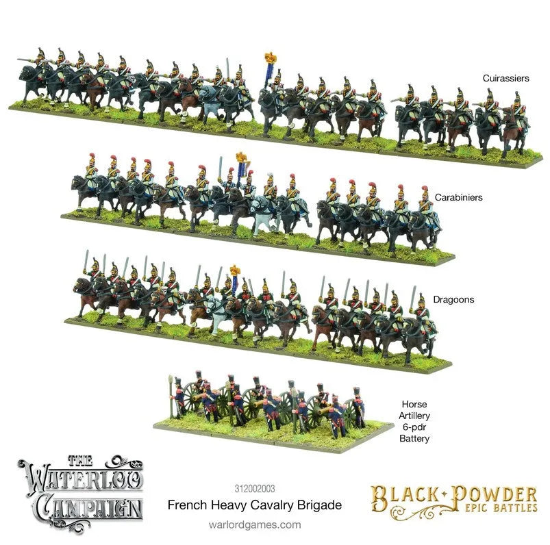 Epic Battles: Waterloo - French Heavy Cavalry Brigade-Warlord Games-Radaddel